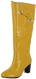 SPERRY Sausalito Womens Knee High Patent Leather Rain Boots Shoes Heels Golden Patent