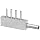 Stainless Steel Hypodermic Tubing Manifold, Inlet- 9 Gauge, 4 Outlets- 16 Gauge