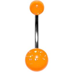 Acrylic Orange Layer Glitter Belly Ring