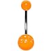 Acrylic Orange Layer Glitter Belly Ring