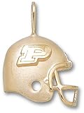 Purdue Boilermakers Solid 10K Gold ''P'' Helmet Pendant