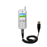 Coiled Power Hot Sync and Charge USB Data Cable w/ Tip Exchange for the Motorola C343c - Gomadic Brand