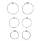 Silver Ball Hoop 3-pair Earrings Set