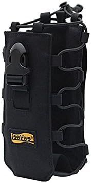 Looyoo A22 1050D Ultra-light Tactical Military Molle Canteen Cover/ Water Bottle Pouch for 500ml-2000mL bottles for Outdoor Travel Activities (Black)