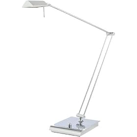 Holtkoetter Bernie Series Low-Voltage Desk Lamp with Extended Reach, Chrome