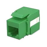 Cat6 RJ45 Keystone Jack, 90d, Green