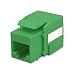Cat6 RJ45 Keystone Jack, 90d, Green