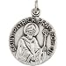 Sterling Silver St. Patrick Medal With 18 Inch Chain 18mm