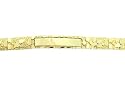 Gorgeous 14K Yellow-gold Men Nugget ID Bracelet