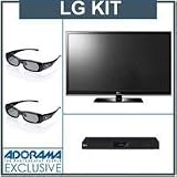 LG 42PW350 42 inch Class 3D Plasma HDTV, 1024 x 768p Resolution, - Bundle - withLG BD650 3D Blu-Ray Player, & Two LG AG-S250 3D Glasses