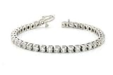 14K White Gold 1.00ct Diamond Tennis Bracelet