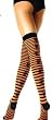 Striped Thigh Hi stockings with Spider Accents