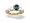14K Yellow Gold Round Created Alexandrite and Diamond Engagement Ring - Size 4
