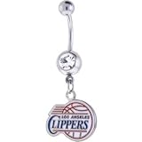 NBA Los Angeles CLIPPERS Crystalline Gem Belly Ring