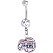 NBA Los Angeles CLIPPERS Crystalline Gem Belly Ring