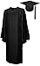 Cap & Gown & Tassel & Year Charm 2016 & 2017, Set Shiny, size 54 black
