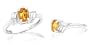 Oval Cut Citrine Ring in Sterling Silver