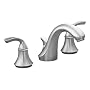 KOHLER K-10272-4-G Forte Widespread Lavatory Faucet with Sculpted Lever Handles, Brushed Chrome