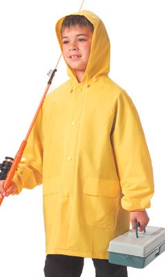 Kids PVC Rain Jackets Yellow Rain Jacket