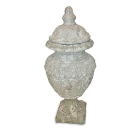 Go Home 10140 Antique White Covered Garden Urn by 