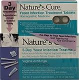 Natures Cure Yeast Infection Control Treatment Capsules with 3 Suppositories - 30 ea