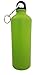 Aluminum Sport Water Bottle, Great for Outdoor and Sport Activities. Plastic Screw lid Looped on The Top