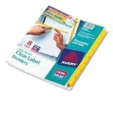 Avery 11415 Avery Index Maker White Dividers, 8-Tab, Lsr/IJ, Letter, YW/CLR , 5 Sets/Pack