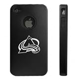 Apple iPhone 4 4S 4G Black Aluminum & Silicone Case Colorado Avalanche