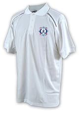 Anaconda Sports&reg; BR-POLO3-WHGY Babe Ruth Baseball League Short Sleeve Polo Shirt with Left Chest Embroidered Logo