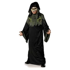 Kinder Kostüm Horror Robe mit Totenkopfmaske Größe L für Kinder von 8-10 Jahren Halloween Totenkopf Maske