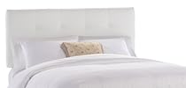 Big Sale Best Cheap Deals Skyline Furniture Belden California King Tufted Headboard, White Twill