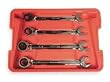 Westward 1LCE3 Ratcheting Wrench Set, Combo, SAE, 4 PC