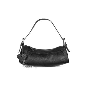 Maschera Black Pebble Soft Calf Leather Hobo Bag