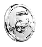 Jado - 818 Series Cross Pressure Balance Diverter Tub/Shower Valve & Trim - Platinum Nickel Finish