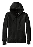 NEW District Threads - Ladies Full Zip Hoodie Midnight Black-L