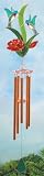 Double Hummingbird Red Large Wind Chimes