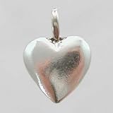 Small Sterling Silver Heart Charm or Pendant, #11521