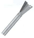 D10-55 CARBIDE-TIP 2 FLUTE DOVETAIL ROUTER BIT 10 DEGREE X 1/2 LG DIA X 5/8" CUT DEPTH X 1/2" SHANK