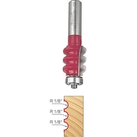 Freud 84-126 1/8-Inch Radius Triple Fluting Router Bit with 1/2-Inch Shank