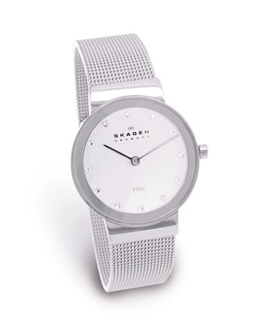 Skagen Women's Silver Dial Mesh Bracelet Watch #358SSSD