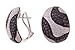 14K White Gold Black & White Diamond Earrings