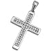 14Kt White Gold Sanctify Diamond Cross Pendant