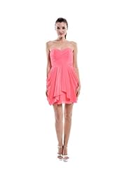 Chiffon Cocktail Short Sweetheart Club Dress/Evening Dress/Bridesmaid Dress/Prom Dress/Wedding Party Dress/Mini Dress 