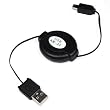 INSTEN - Retractable USB Cable, Type A to Mini 5-Pin Type B