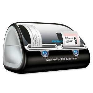 DYMO Label Writer 450 Twin Turbo label printer, 71 Labels Per Minute, Black/Silver (1752266)