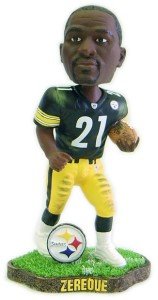 Pittsburgh Steelers Amos Zereoue Game Worn Forever Collectible Bobble Head