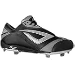 Women's Accelerate Metal Pitching Toe Softball Cleats in Black/Sliver