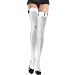 White Fishnet Thigh High Stockings Adult Standard