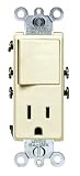 LEVITON 021-05625-00I DECORA SWITCH AND RECEPTACLE 15A - IVORY