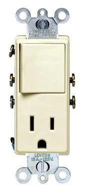 LEVITON 021-05625-00I DECORA SWITCH AND RECEPTACLE 15A - IVORY